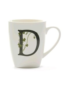 Mug con lettera D Atupertu - La Porcellana Bianca | Diamante Rosa