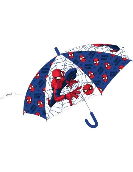 Ombrello semi automatico Spiderman blu 74cm | Diamante Rosa