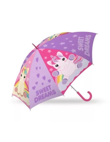 Ombrello semi automatico Unicorno 74cm | Diamante Rosa