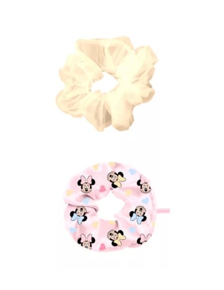 Set 2 elastici scrunchies per capelli Minnie | Diamante Rosa