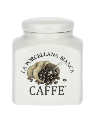 Barattolo decorato Caffè Conserva 1.1L - La Porcellana Bianca