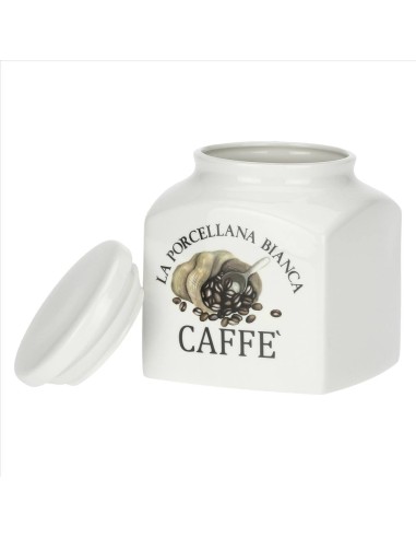 Barattolo decorato Caffè Conserva 1.1L - La Porcellana Bianca