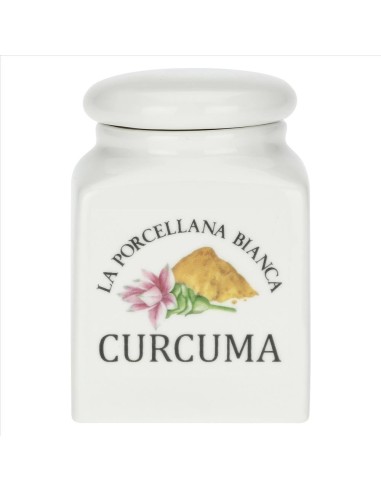 Barattolo decorato Curcuma Conserva 0,175L - La Porcellana Bianca