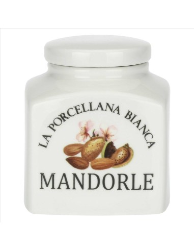 Barattolo decorato Mandorle Conserva 0,5 L - La Porcellana Bianca