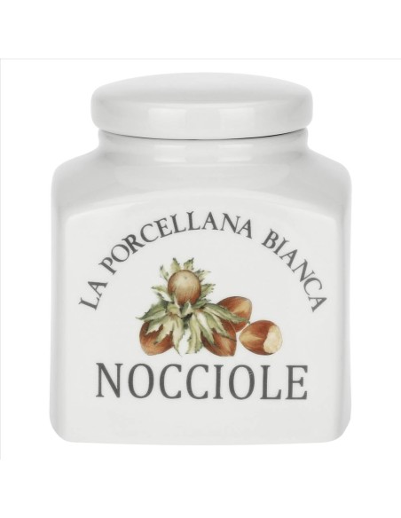 Barattolo decorato Nocciole Conserva 0,5 L -La Porcellana Bianca