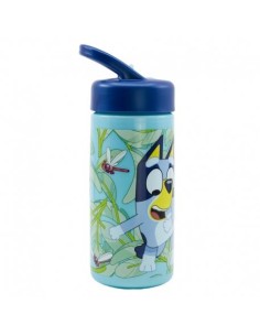 Borraccia 410ml BLUEY con cannuccia e manico