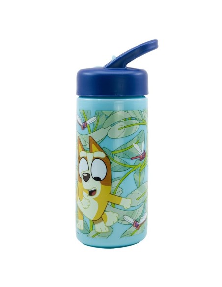 Borraccia 410ml BLUEY con cannuccia e manico