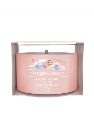 Watercolour Skies votiva in vetro minis 37gr Signature Yankee Candle 