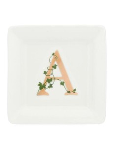 Gift box Piattino Quadrato con lettera 'A' Adorato