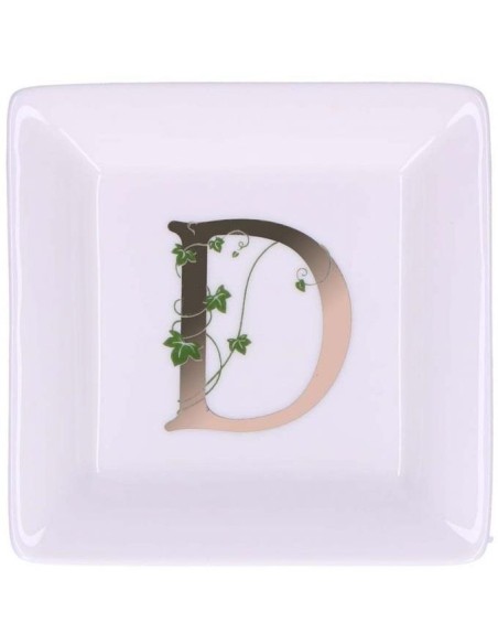 Gift box Piattino Quadrato con lettera 'D' Adorato