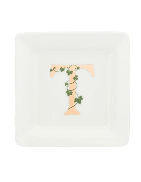 Gift box Piattino Quadrato con lettera 'T' Adorato
