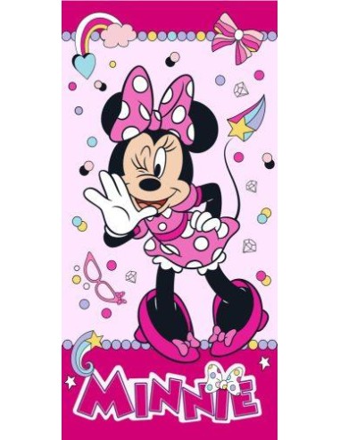 Telo mare 70x140cm MINNIE Funny | Diamante Rosa