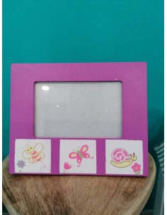 Portafoto Fucsia Animaletti 14x9