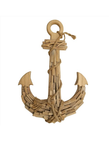 Ancora in legno decorazione per la casa in stile marittimo