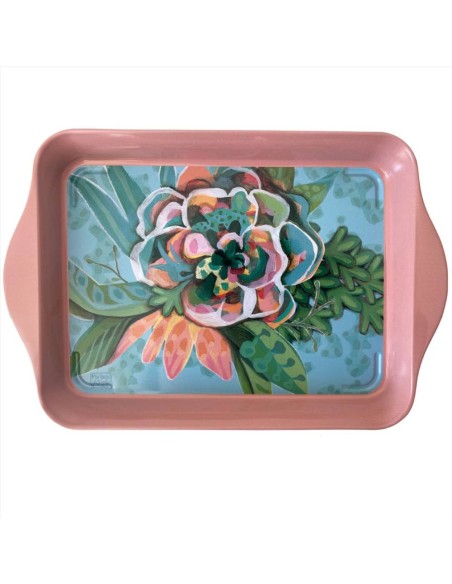 Vassoio floreale Blooms 21 x 14 cm Allen designs Diamante Rosa
