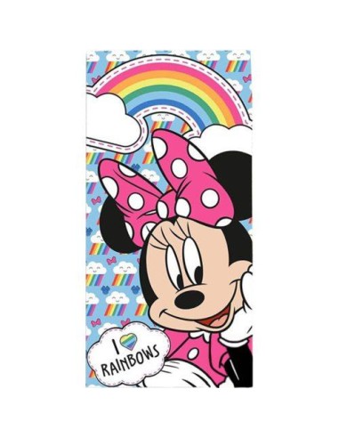 DISNEY Asciugamano Telo mare 70x140cm MINNIE RAINBOW