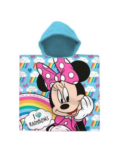 DISNEY Poncho mare MINNIE RAINBOW: asciugati con stile! 🌈 