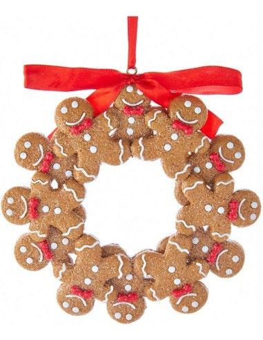 Corona di gingerbread - Decorazione glitterata