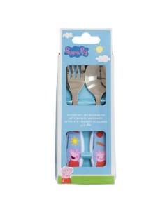 Set 2 posate in metallo Peppa Pig | Diamante Rosa 2