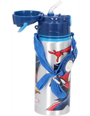 Borraccia con cannuccia 600ml SPIDERMAN