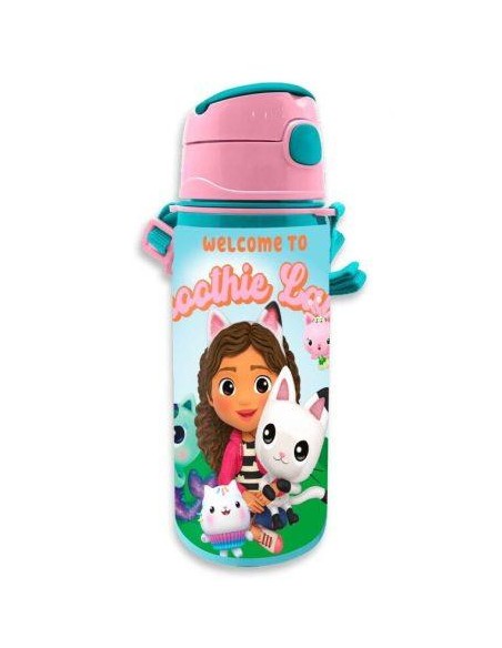 Borraccia con cannuccia 600ml GABBY'S DOLLHOUSE Borraccia con cannuccia 600ml GABBY'S DOLLHOUSE