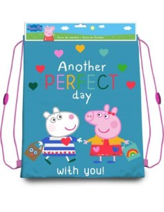Borsa sportiva 30x40cm PEPPA PIG | Diamante Rosa
