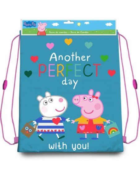 Borsa sportiva 30x40cm PEPPA PIG | Diamante Rosa