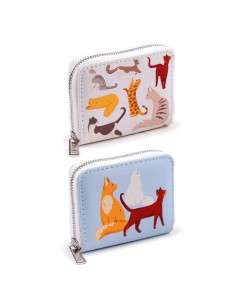 Portamonete con zip Gatti Feline Fine 2 varianti (1pz)