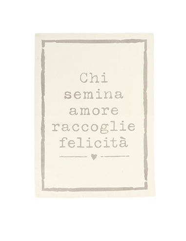 Strofinaccio con dedica - Chi Semina Amore Raccoglie Felicità 