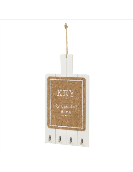 Portachiavi legno sughero 20x3x37,5cm My Home | Diamante Rosa