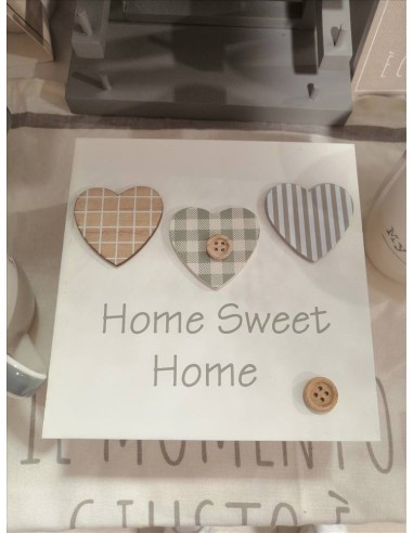 Cofanetto porta oggetti in legno Home Sweet Home Nuvole di stoffa