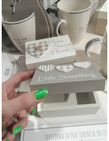 Scatolina multiuso in legno My Home 10x5x7cm | Diamante Rosa