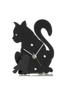 Orologio da tavolo Gatto nero h16 Bomboniera