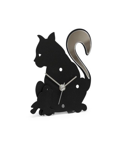 ARTI E MESTIERI Orologio da tavolo Kat Nero 2 varianti (1pz)