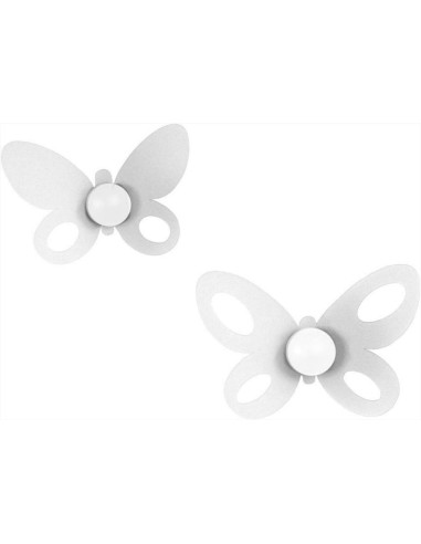 ARTI E MESTIERI Set 2 ganci Butterfly bianco