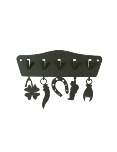 ARTI E MESTIERI Portachiavi da muro Toccaferro 31x21cm Nero