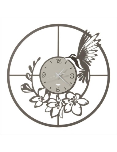 ARTI E MESTIERI Orologio da muro Colibrì 45cm fango-avorio