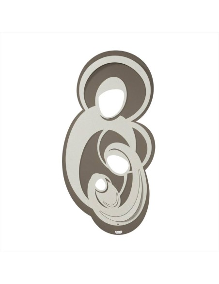 ARTI E MESTIERI Icona Sacra Famiglia 27x52cm Bronzo-Avorio