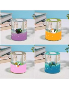 Portapenne con Liquido Colorato