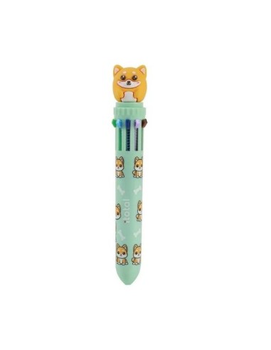 iTOTAL Penna 10 colori in 1 SHIBA INU | Diamante Rosa