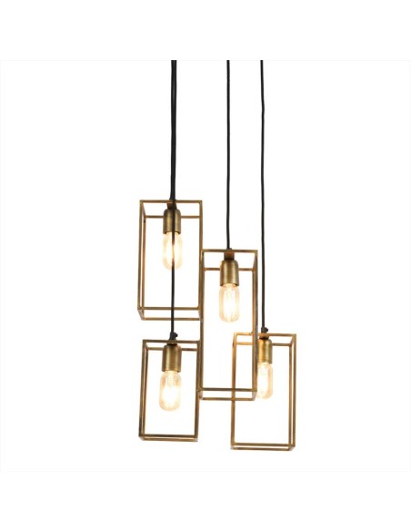 Lampada a sospensione 4L 35x32x57 cm MARLEY antique gold