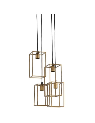 Lampada a sospensione 4L 35x32x57 cm MARLEY antique gold
