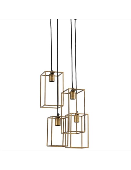 Lampada a sospensione 4L 35x32x57 cm MARLEY antique gold