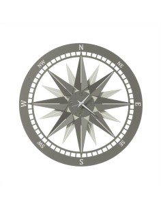 ARTI E MESTIERI Orologio da muro Bussola 45cm avorio fango