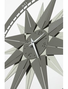 ARTI E MESTIERI Orologio da muro Bussola 45cm avorio fango 2