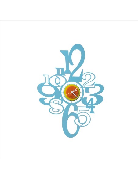 Orologio Spoiler Piccolo Celeste/Giallo/Arancio 43x60 Arti e Mestieri