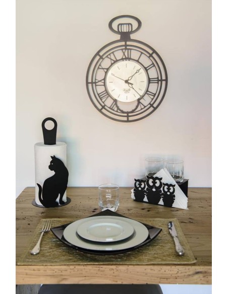 ARTI E MESTIERI Porta rotolo da cucina Gatto Bianco