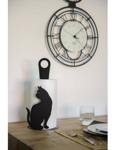ARTI E MESTIERI Porta rotolo da cucina Gatto Nero 2