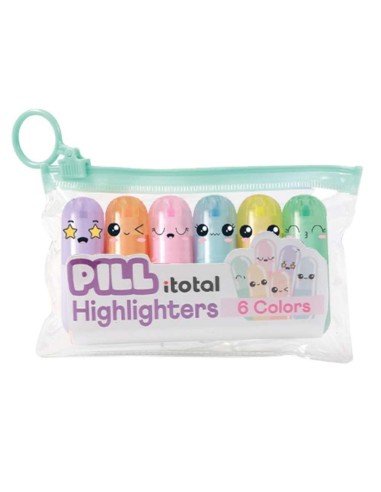 iTOTAL Mini evidenziatori 6pz MACARON Faccine