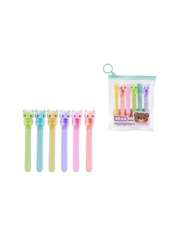 iTOTAL Mini evidenziatori 6pz MACARON Orsetti